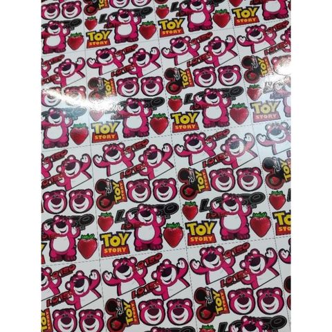 Combo Nguyên Tấm Decal Gấu Dâu Losto Mini  - Decal In Chất Lượng