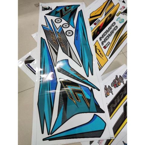 Tem Rời Decal Xe Ex 135 Lc Xanh Đen - Tem Crom  - Decal In Chất Lượng