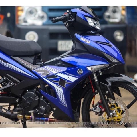 Exciter 150 MX xanh trắng mẫu mới
