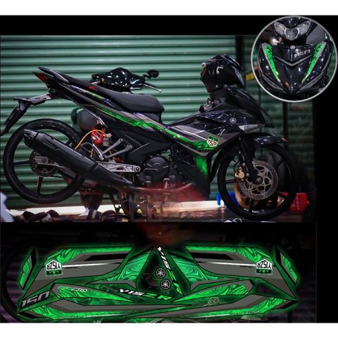 Tem rời exciter 150 mẫu Y15ZR full đen phối đủ màu
