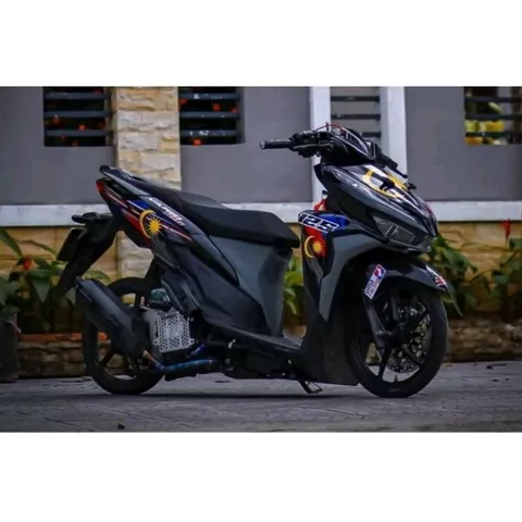 Tem Rời Honda Vario 125/150 Phong Cách Malay Dán Xe Đen  - Decal In Chất Lượng