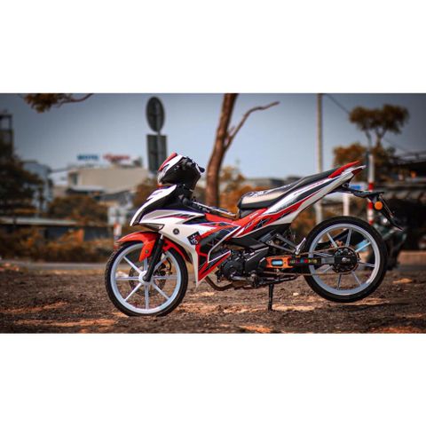 Tem rời Y15ZR cho Exciter 150 trắng đỏ đen cao cấp Quyen Decal