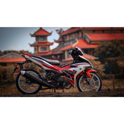 Tem rời Y15ZR cho Exciter 150 trắng đỏ đen cao cấp Quyen Decal