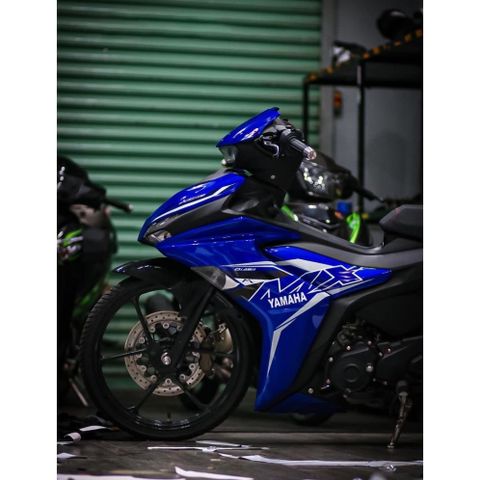 tem rời exciter 155 xanh đen mx trắng đen mẫu thịnh hành 2023 - Decal Cao Cấp Nhất