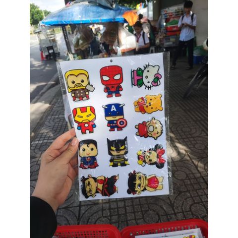 Tem sticker nổi nhân vật hoạt hình natra ( mua 1 tặng 1 bất kì )