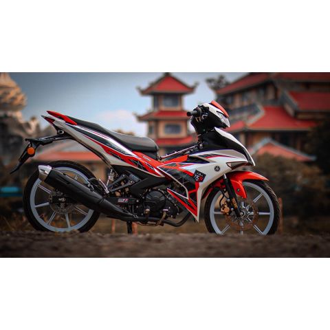 Tem rời Y15ZR cho Exciter 150 trắng đỏ đen cao cấp Quyen Decal