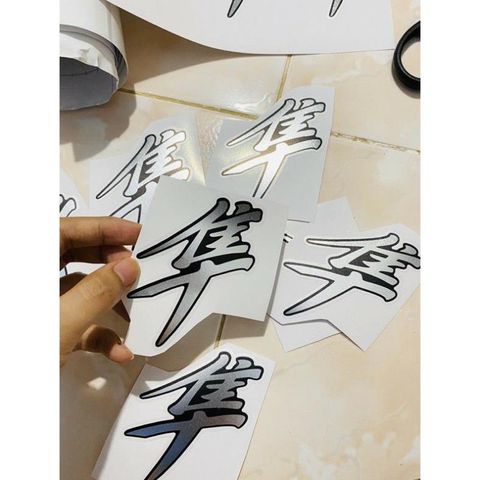 Chữ Hayabusa Decal Crom Cao Cấp  - Decal In Chất Lượng