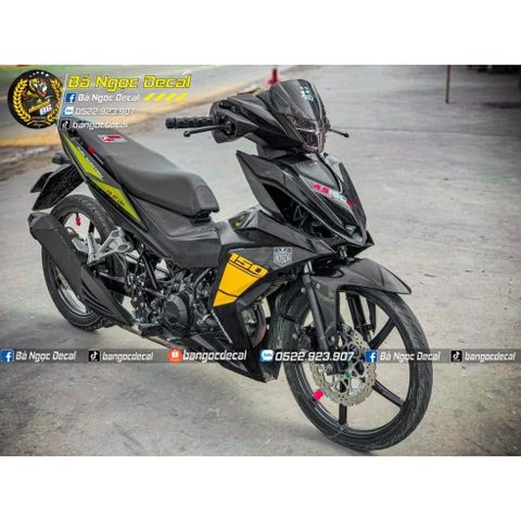 TEM DÁN XE WINNER V1 MÀU ĐEN VÀNG - Decal Cao Cấp Nhất