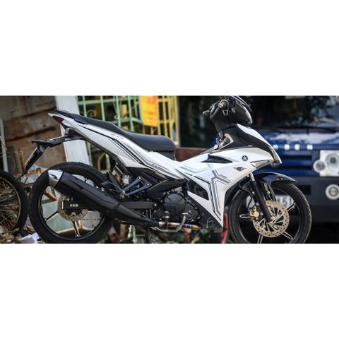 Tem Rời Dán Xe Exciter 150 Y15 Trắng Đen Cực Hot, Hàng 3 Lớp Chất Lượng Cao Quyen Decal