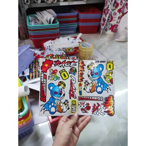 Tem logo Gấu Quỷ Bạo Lực, Race mã 008