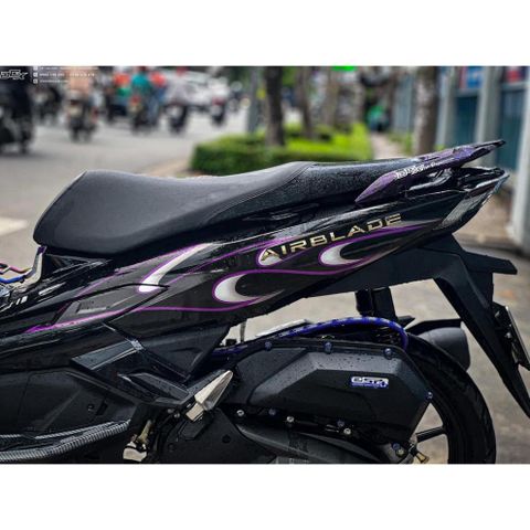 [FreeShip] [Ảnh thật] Tem rời Air Blade 2022 - Mẫu tem lửa tím đen nổi bật - Chuẩn From cực đẹp Quyen Decal