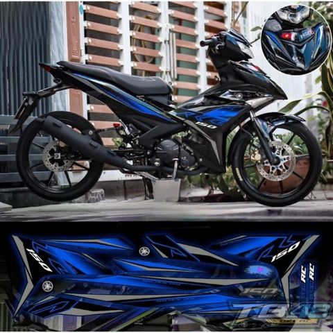 tem rời Exciter 150 Rc xe đen phối đủ màu