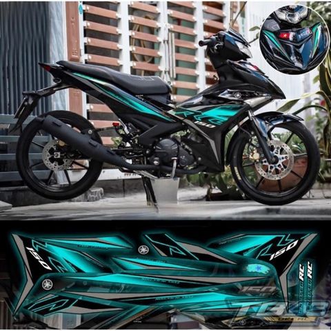 tem rời Exciter 150 Rc xe đen phối đủ màu