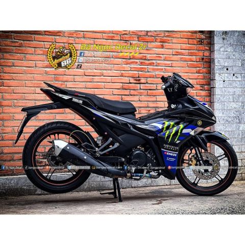 TEM RỜI MONSTER VER 2 DÁN XE EX155 VVA ĐEN BÓNG-ĐEN VÀNG ĐỒNG QDC