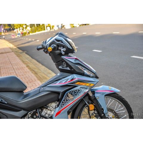 Tem Winner GTR xám xi măng - Tặng Logo