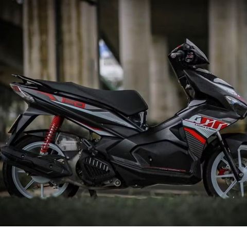 [Giá hủy diệt] TEM RỜI mẫu ADn đỏ bạc cho AirBlade 125 đen - tem cao cấp không bay màu Quyen Decal