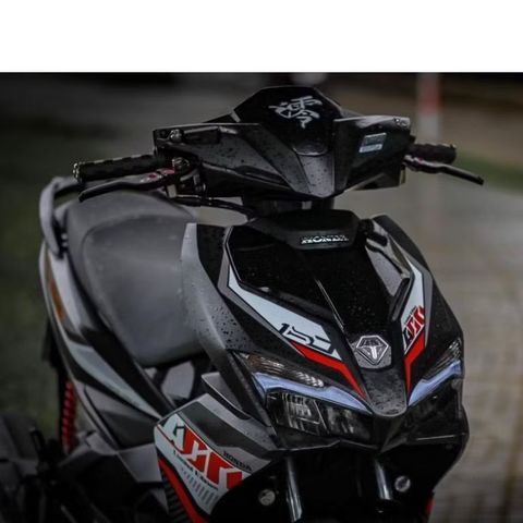 [Giá hủy diệt] TEM RỜI mẫu ADn đỏ bạc cho AirBlade 125 đen - tem cao cấp không bay màu Quyen Decal