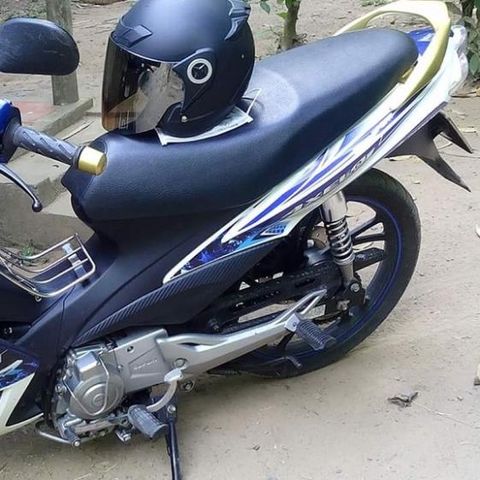 Tem Rời Suzuki Axelo 125 Trắng Xanh Gp - Tem Chuẩn Hình - Tặng Logo  - Decal In Chất Lượng