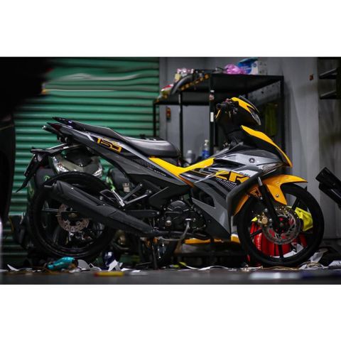 Tem rời Exciter 150 mẫu Y15ZR phối vàng xám đen, in sắc nét, 3 lớp không phai màu CM00019 1 2