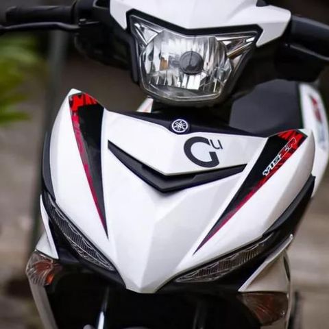 Tem Rời Ex 150 Y15ZR 2022 Hoa Văn Dán Xe Trắng  - Decal In Chất Lượng
