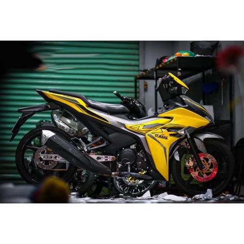 Tem rời Exciter 155 mẫu MX King vàng xám , in sắc nét, 3 lớp không phai màu CM00031 1 2