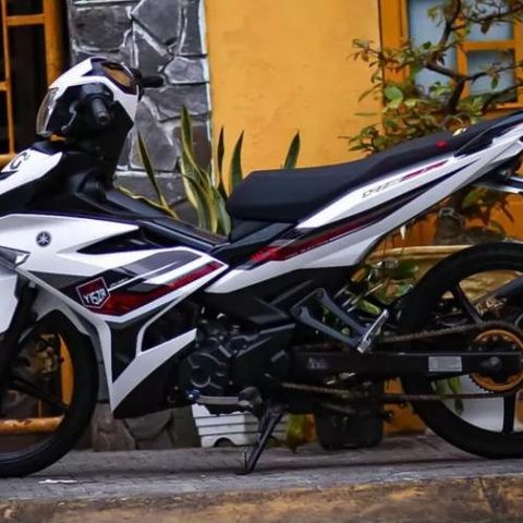 Tem Rời Ex 150 Y15ZR 2022 Hoa Văn Dán Xe Trắng  - Decal In Chất Lượng