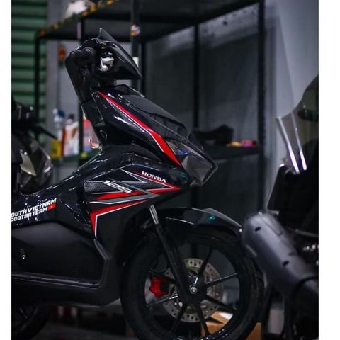Tem rời AirBlade AB 125 xe đen mẫu chỉ đỏ xám đơn giản - tem in sắc nét Cao Cấp