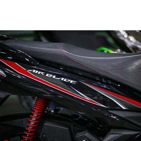 Tem rời AirBlade AB 125 xe đen mẫu chỉ đỏ xám đơn giản - tem in sắc nét Cao Cấp