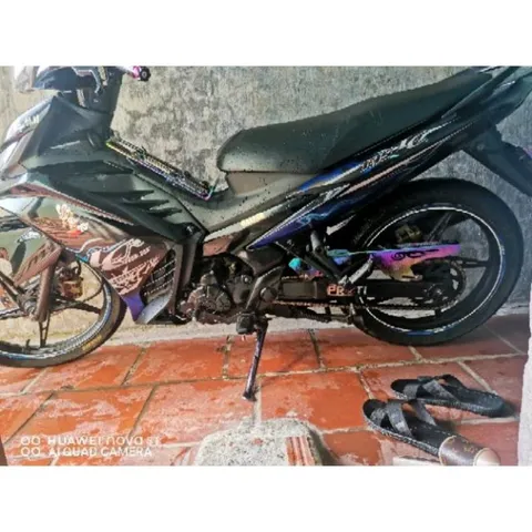 Tem Rời EX 135 Tia Sét Dán Xe Đen  - Decal In Chất Lượng