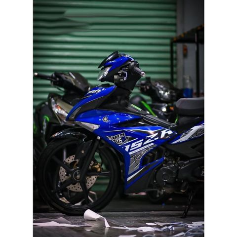 Tem rời Exciter 150 mẫu Y15ZR xe xanh GP full, in sắc nét, 3 lớp không phai màu CM00027 1 2