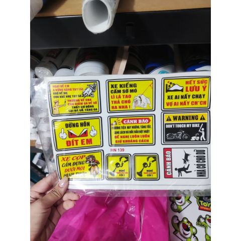 Trọn bộ tem logo dán trang trí đừng hôn đit em,