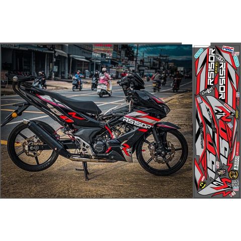 TEM DÁN RS150R XE WINNER X MÀU ĐEN - Decal Cao Cấp Nhất