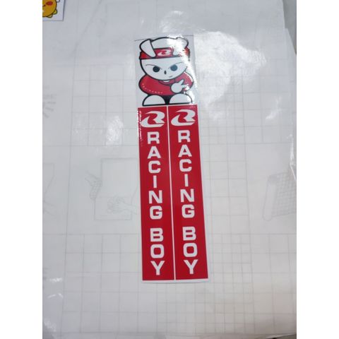 Cặp tem dán phuộc chữ Racing Boy