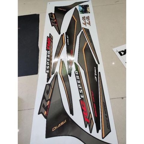 Tem Rời Exciter Rc 135 Đen - Tem Mới 2022  - Decal In Chất Lượng