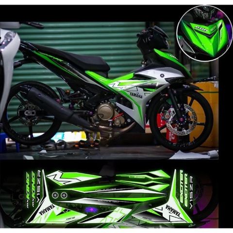 Tem rời exciter 150 mẫu Mx xe trắng phối nhiều màu
