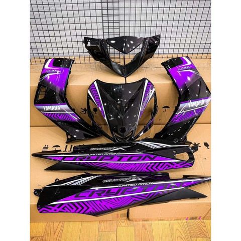 Tem Rời Exciter 2010 Crypton Dán Xe Đen  - Decal In Chất Lượng
