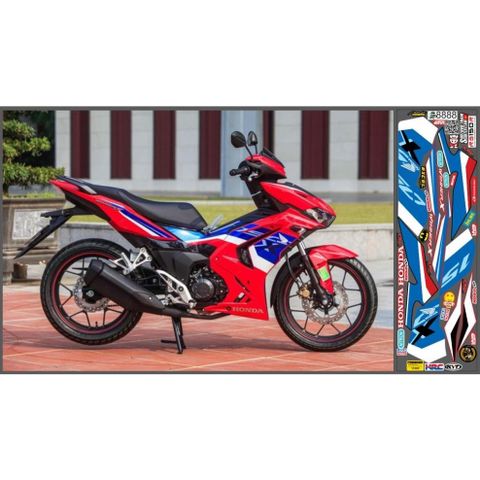 TEM GIẢ ZIN WINNER V3 MÀU ĐỎ HRC - Decal Cao Cấp Nhất