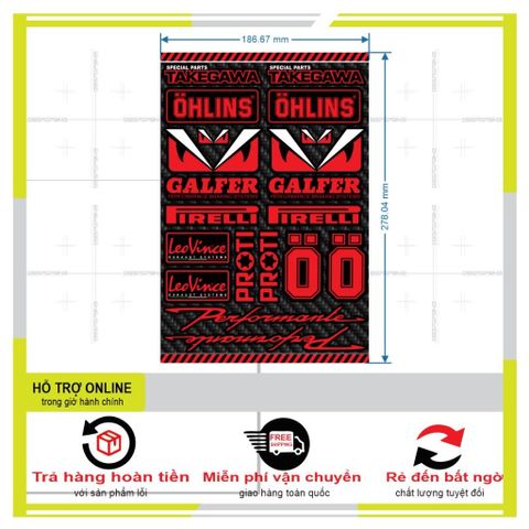 SHINDECAL- LOGO STICKER MẮT FENDI DÁN XE MÁY - Tem 3 Lớp  Cao Cấp