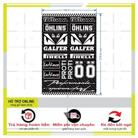 SHINDECAL- LOGO STICKER MẮT FENDI DÁN XE MÁY - Tem 3 Lớp  Cao Cấp