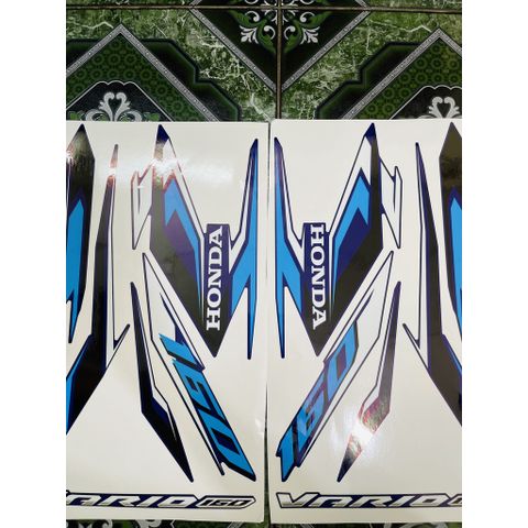 [Ảnh thật] Tem rời Vario 160 - mẫu mới 2023 cho xe xanh Quyen Decal
