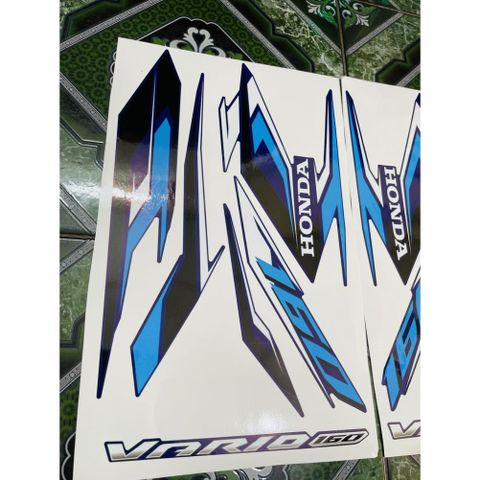 [Ảnh thật] Tem rời Vario 160 - mẫu mới 2023 cho xe xanh Quyen Decal