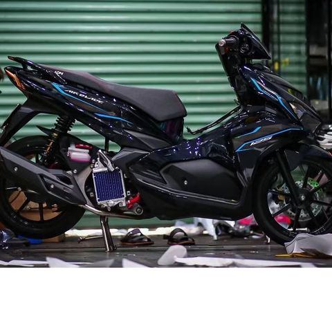 tem rời ab 125 -150 đen chỉ xanh cover đẹp , tem 3 lớp cao cấp bền màu - Decal Cao Cấp Nhất