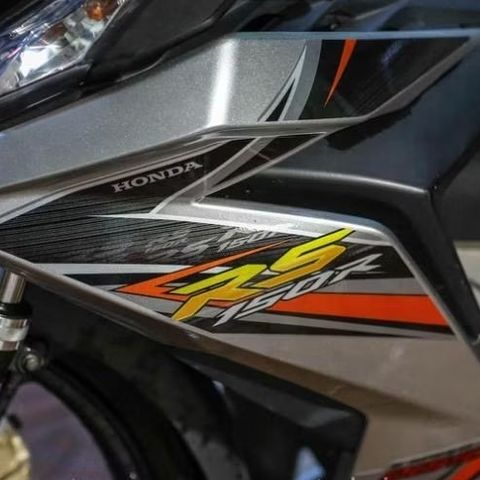 [FreeShip] [Ảnh thật] Tem rời Winner V1 - Mẫu RS150R xám đen viền cam nổi bật Quyen Decal