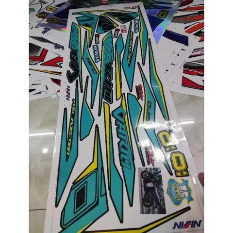 Tem Rời Vario 150 Đen Phối Xanh Ngọc  - Decal In Chất Lượng