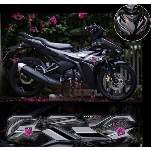 Tem rời exciter 155 mẫu Y16ZR xe đen mới phối đủ màu