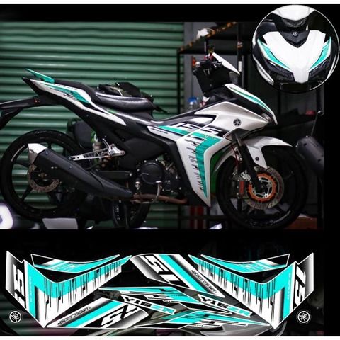 Tem rời exciter 155 mẫu Zin xe trắng phối đủ màu