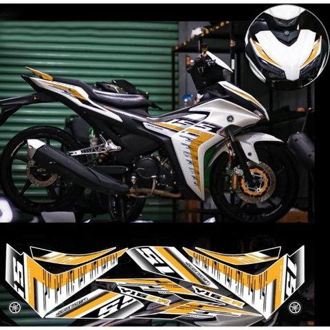 Tem rời exciter 155 mẫu Zin xe trắng phối đủ màu