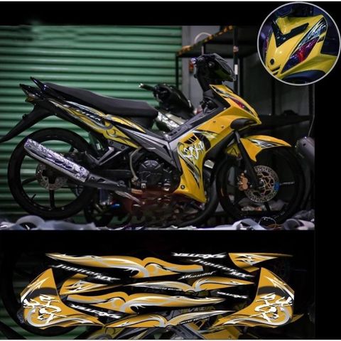 Tem rời exciter 2010 chữ tàu mới phối đủ màu xe