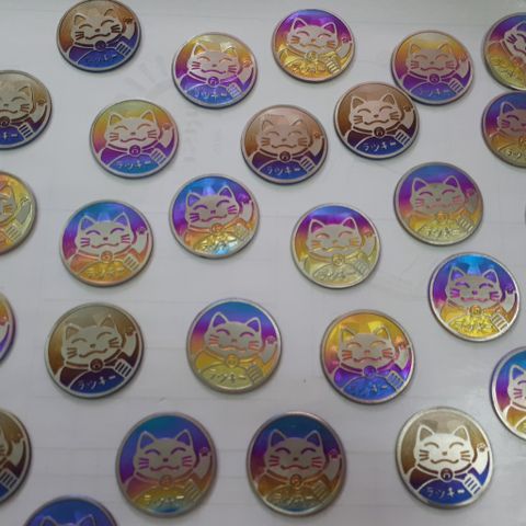 Logo Mèo Thần Tài Lớn - Bao Chuẩn Nét - Kèm Keo 3M Siêu Chắc