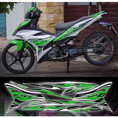 Tem exciter lửa trắng phối đủ màu